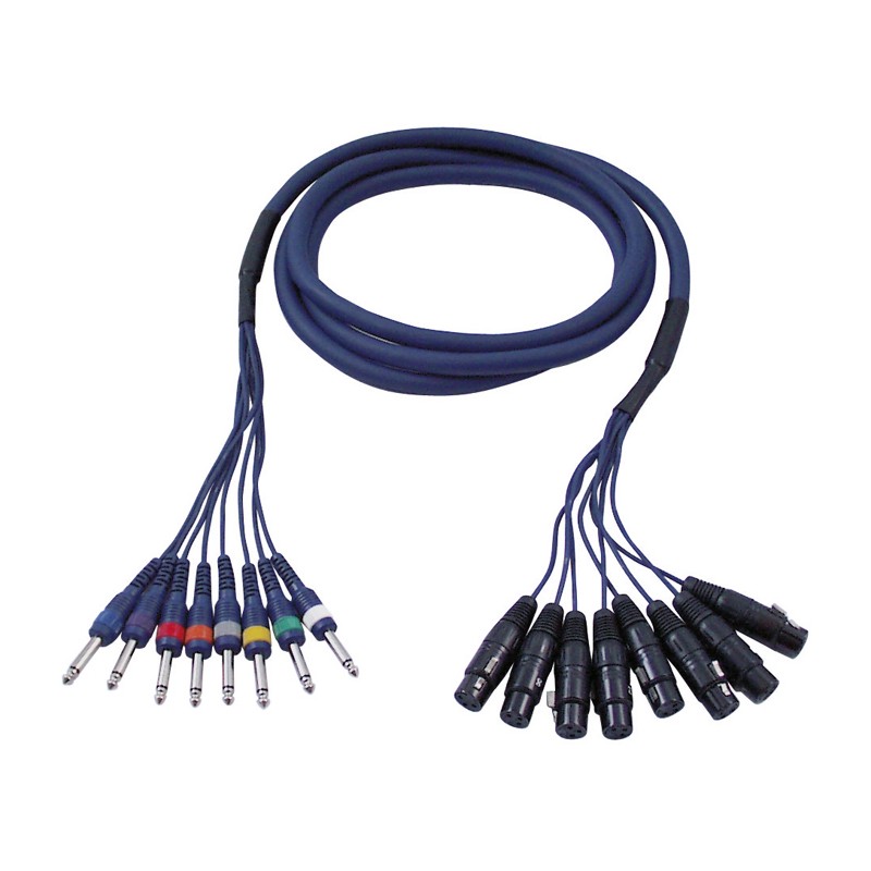 DAP Audio FL61 - 8 XLR/F 3P to 8 Jack mono - 6 m - 1