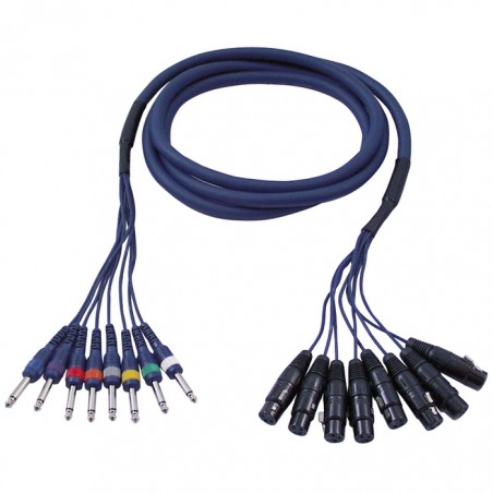 DAP Audio FL61 - 8 XLR/F 3P to 8 Jack mono - 6 m - 1
