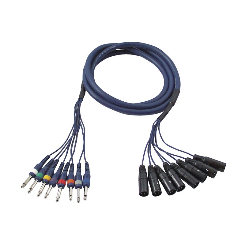 DAP Audio FL62 - 8 XLR/M 3P to 8 Jack mono - 6 m - 1