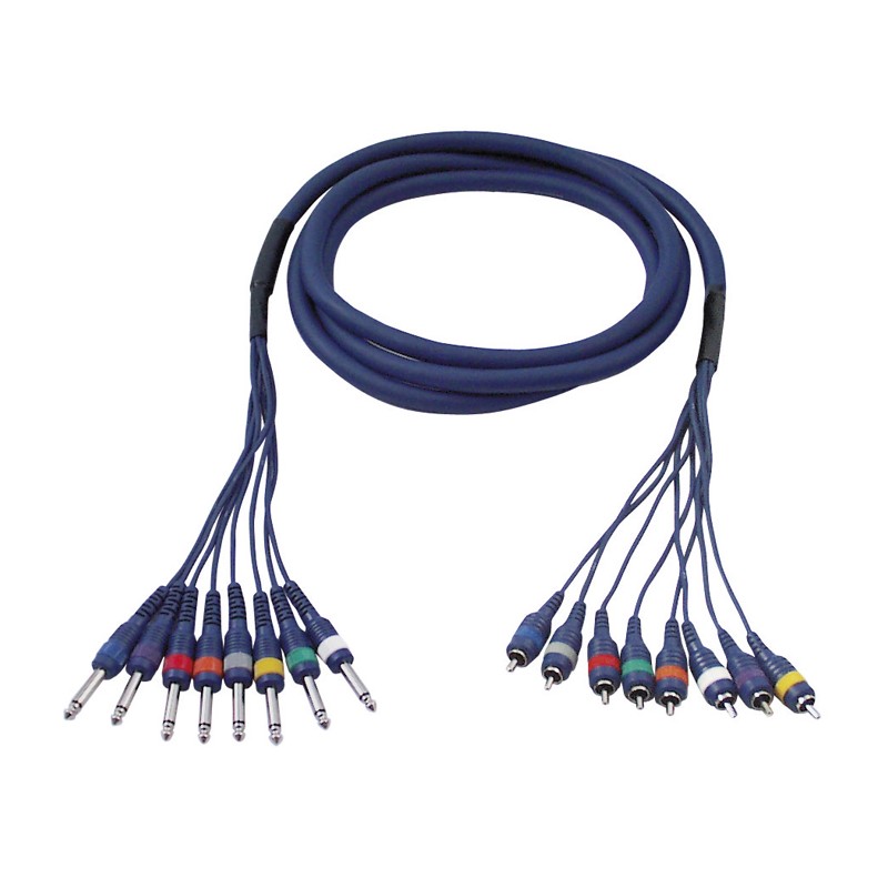 DAP Audio FL64 - 8 Jack mono to 8 RCA/M - 6 m - 1