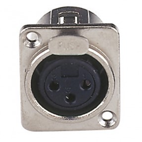 DAP Audio XLR 3P Chassis, female - Nickel - 1