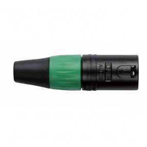 DAP Audio XLR 3P Connector, male, black housing - Green - 1