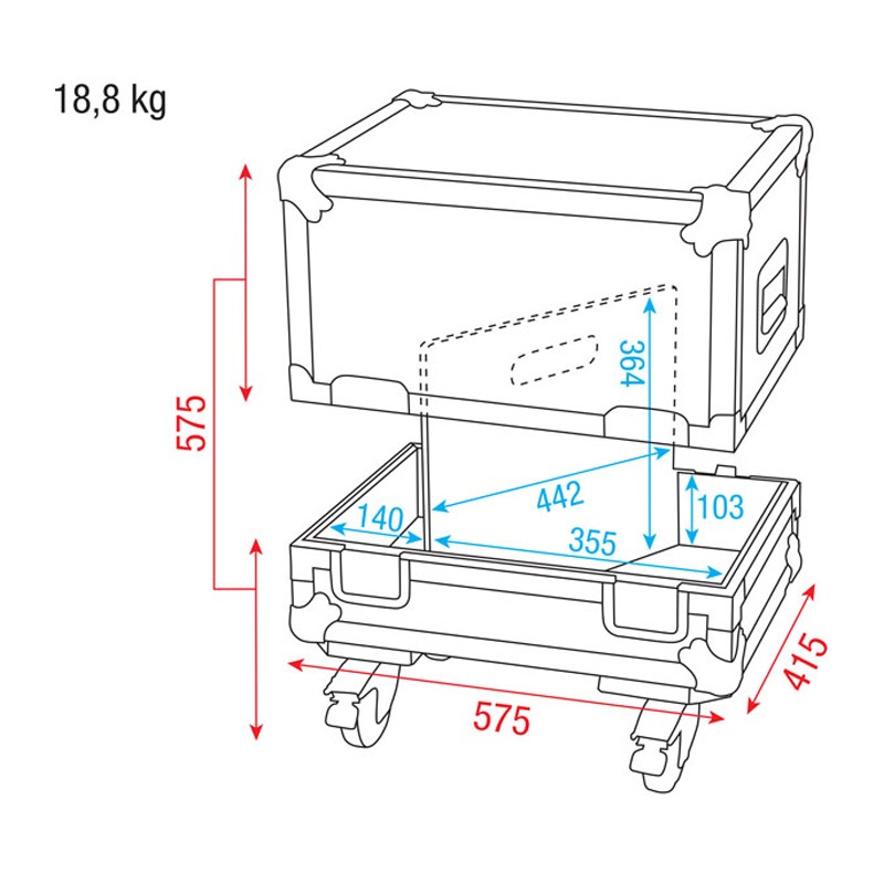 DAP Audio Case for 2 x M10 monitor - 4 DAP Audio Case for 2 x M10 monitor - 4
