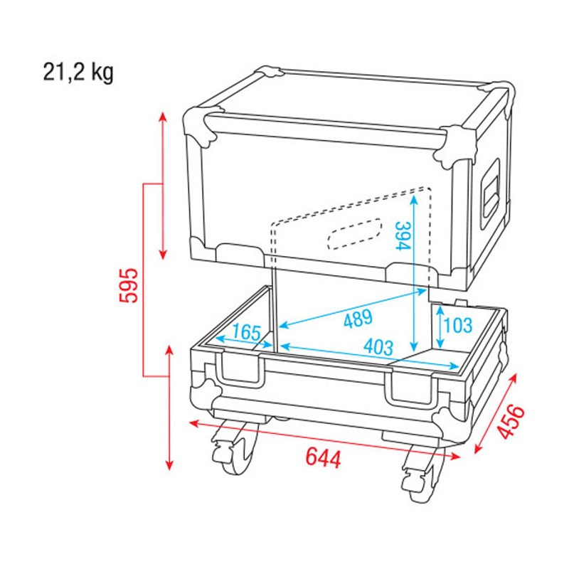 DAP Audio Case for 2 x M12 monitor - 4 DAP Audio Case for 2 x M12 monitor - 4