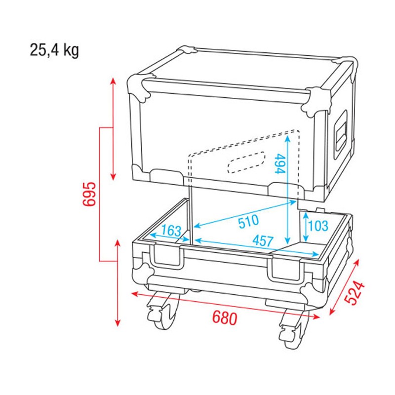 DAP Audio Case for 2 x M15 monitor - 4 DAP Audio Case for 2 x M15 monitor - 4