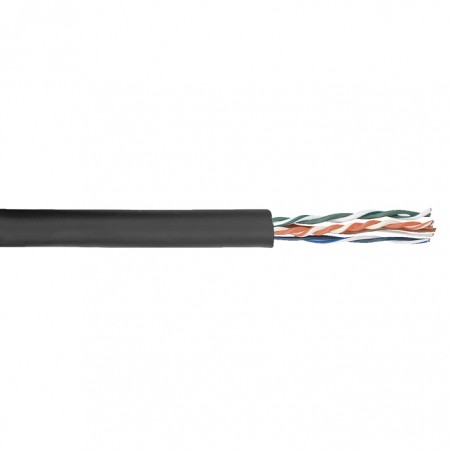 DAP Audio Flexible CAT5E cable Reel - Black Jacket - 1