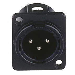 DAP Audio XLR 3P Chassis, male - Black - 1