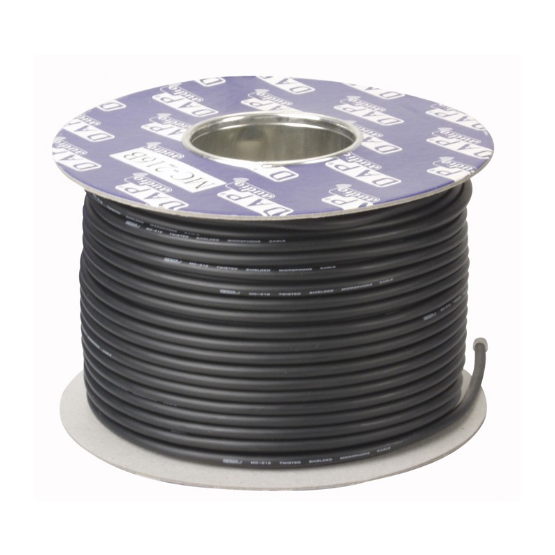 DAP Audio MC-226 - 100 m on Spool, Black - 2 DAP Audio MC-226 - 100 m on Spool, Black - 2