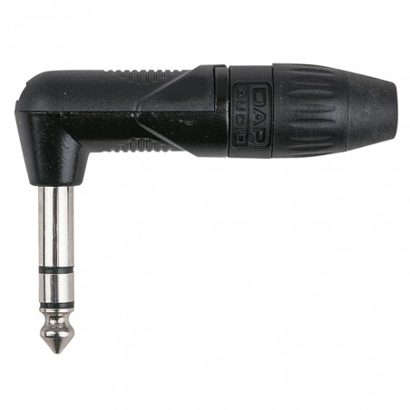 DAP Audio 6.3 mm Right-angle Jack X-type Stereo Black housing - Black end cap - 1