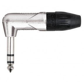 DAP Audio 6.3 mm Right-angle Jack X-type Stereo Nickel housing - Black end cap - 1