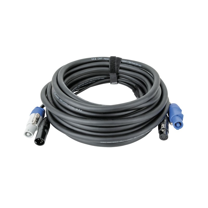 DAP Audio FP21 Hybrid Cable - Power Pro & 5-pin XLR - DMX / Power - 15 m - 1 DAP Audio FP21 Hybrid Cable - Power Pro & 5-pin XLR - DMX / Power - 15 m - 1