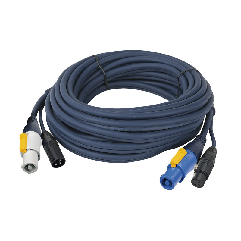 DAP Audio powerCON/XLR M - powerCON/XLR F - DMX / Power - 1,5 m, Blue jacket - 1 DAP Audio powerCON/XLR M - powerCON/XLR F - DMX / Power - 1,5 m, Blue jacket - 1