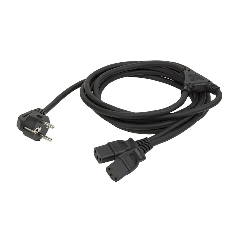 DAP Audio Schuko to 2 IEC splitter - 1 DAP Audio Schuko to 2 IEC splitter - 1