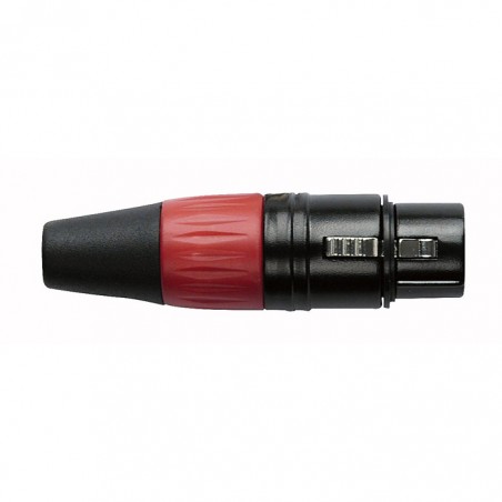 DAP Audio XLR 3P Connector, female, black housing - Red - 1