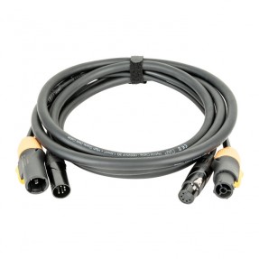 DAP Audio FP23 Hybrid Cable - Power Pro True & 5-pin XLR - DMX / Power - 1,5 m - 1