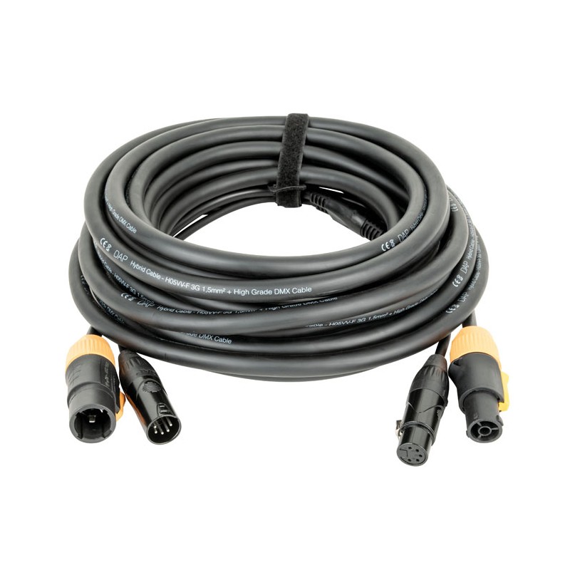 DAP Audio FP23 Hybrid Cable - Power Pro True & 5-pin XLR - DMX / Power - 10 m - 1 DAP Audio FP23 Hybrid Cable - Power Pro True & 5-pin XLR - DMX / Power - 10 m - 1