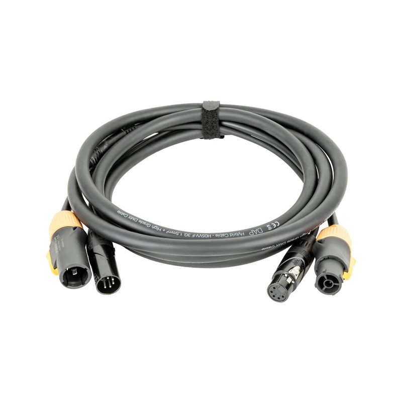 DAP Audio FP23 Hybrid Cable - Power Pro True & 5-pin XLR - DMX / Power - 6 m - 1 DAP Audio FP23 Hybrid Cable - Power Pro True & 5-pin XLR - DMX / Power - 6 m - 1