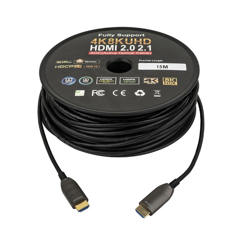 DAP Audio HDMI 2.1 AOC 8K Fibre Cable - 15 m - 1 DAP Audio HDMI 2.1 AOC 8K Fibre Cable - 15 m - 1