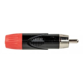 DAP Audio RCA Connector, Male, Black Housing - Red - 1