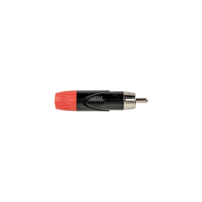 DAP Audio RCA Connector, Male, Black Housing - Red - 1 DAP Audio RCA Connector, Male, Black Housing - Red - 1