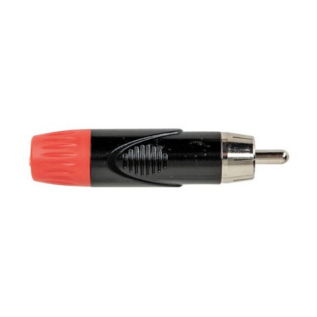 DAP Audio RCA Connector, Male, Black Housing - Red - 1