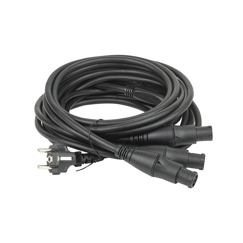 DAP Audio Schuko to powerCON TRUE1 TOP split 3-way - 1 DAP Audio Schuko to powerCON TRUE1 TOP split 3-way - 1