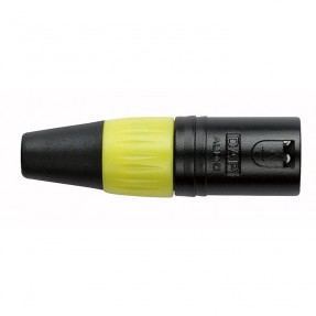 DAP Audio XLR 3P Connector, male, black housing - Yellow - 1