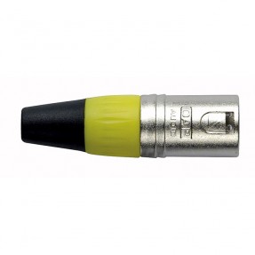 DAP Audio XLR 3P Connector, male, Nickel housing - Yellow - 1