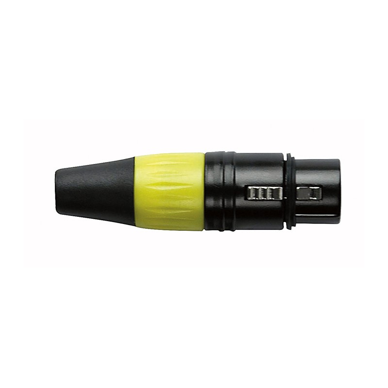 DAP Audio XLR 3P Connector, female, black housing - Yellow - 1 DAP Audio XLR 3P Connector, female, black housing - Yellow - 1