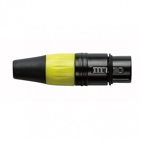 DAP Audio XLR 3P Connector, female, black housing - Yellow - 1