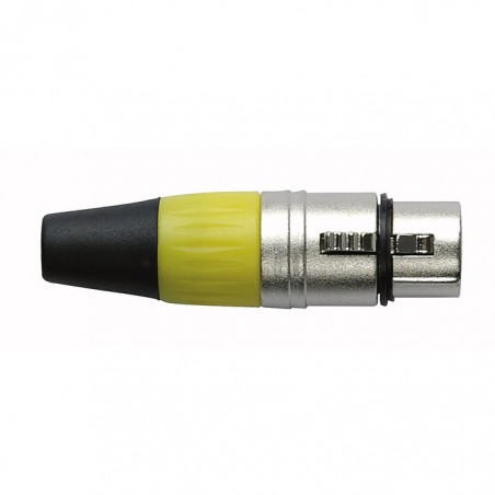DAP Audio XLR 3P Connector, female, Nickel housing - Yellow - 1