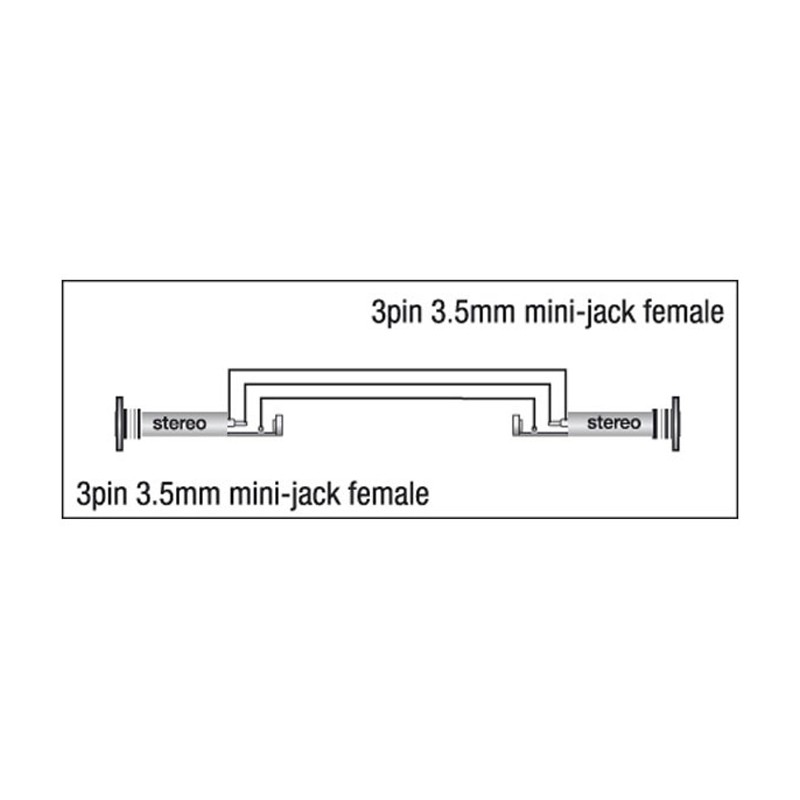 DAP Audio XGA02 - mini-jack/F to mini-jack/F - 2