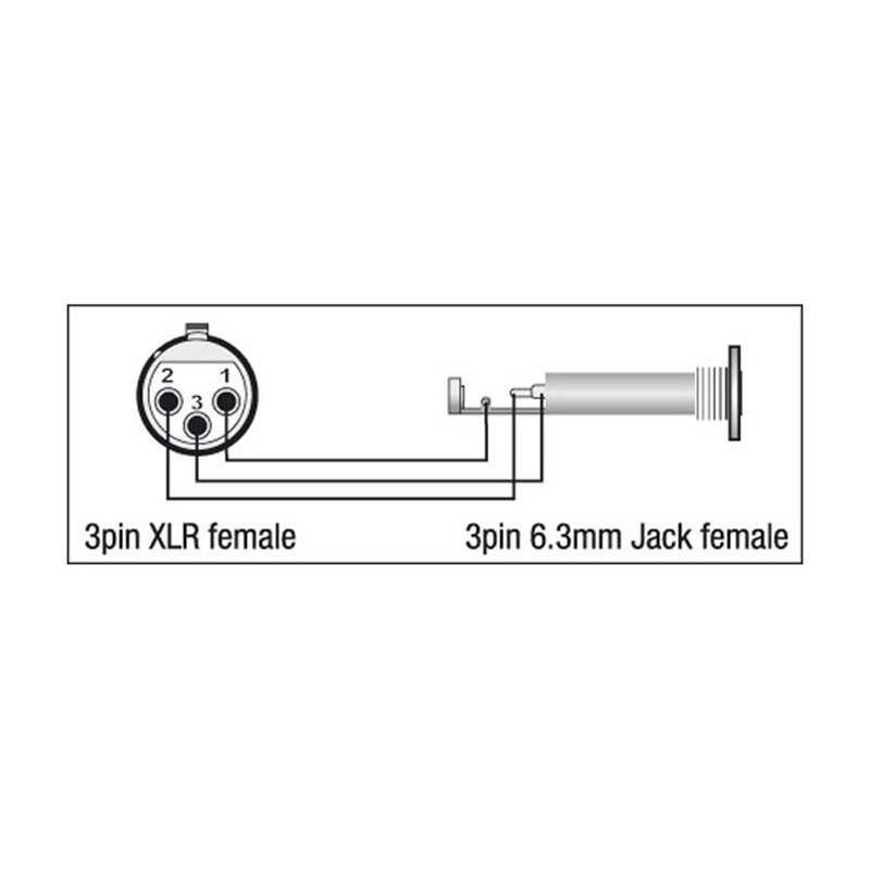 DAP Audio XGA22 - XLR/F 3P to Jack/F Balanced - 2