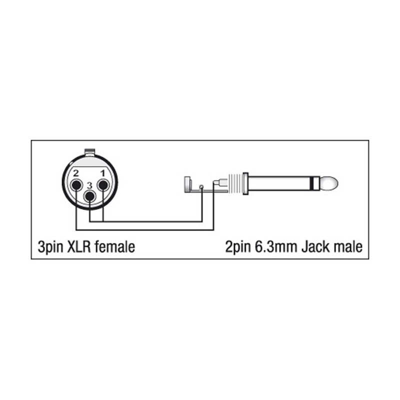DAP Audio XGA23 - XLR/F 3P to Jack/M mono - 2