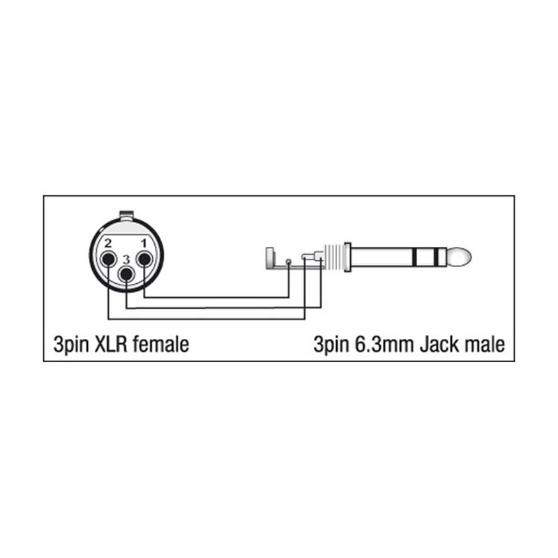 DAP Audio XGA24 - XLR/F 3P to Jack/M stereo - 2