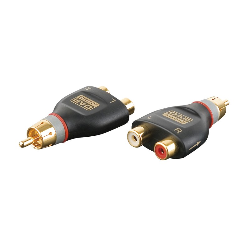 DAP Audio XGA38 - 2 x RCA/F to RCA/M, incl. 2 x 10 kilo-Ohm resistors - 1