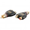 DAP Audio XGA38 - 2 x RCA/F to RCA/M, incl. 2 x 10 kilo-Ohm resistors - 1