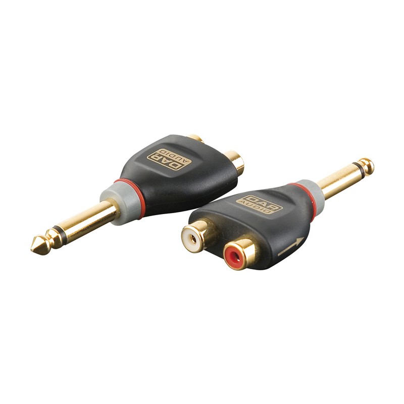 DAP Audio XGA41 - Jack/M mono to 2 x RCA/F, incl. 2 x 10 kilo-Ohm resistors - 1 DAP Audio XGA41 - Jack/M mono to 2 x RCA/F, incl. 2 x 10 kilo-Ohm resistors - 1