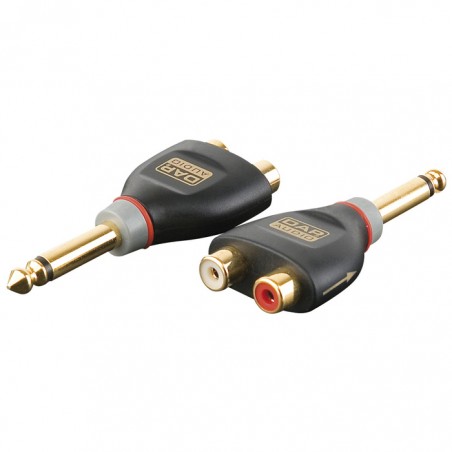 DAP Audio XGA41 - Jack/M mono to 2 x RCA/F, incl. 2 x 10 kilo-Ohm resistors - 1