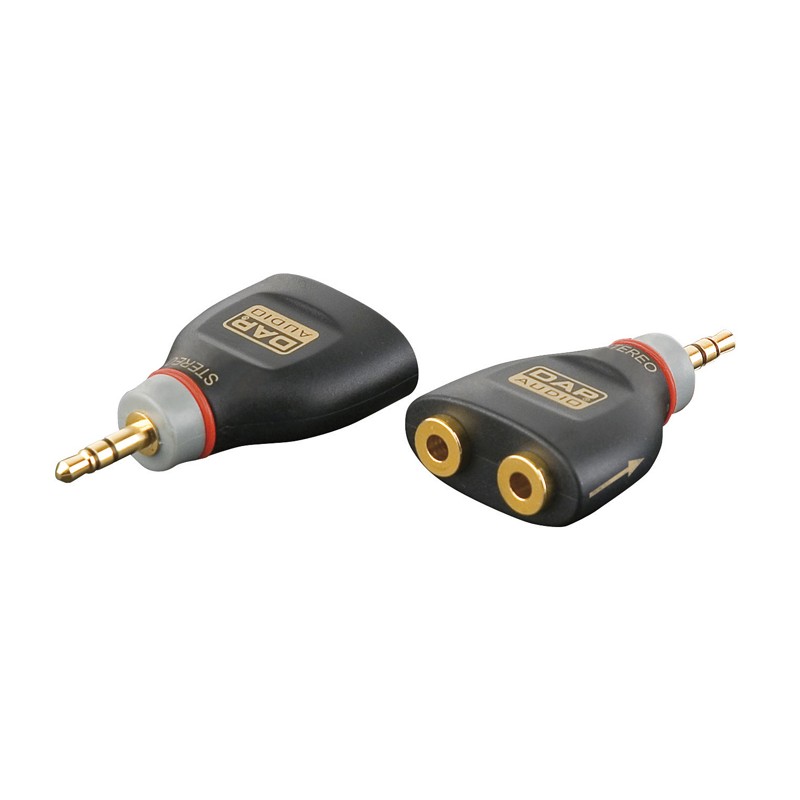 DAP Audio XGA44 - mini-jack/M stereo to 2 x mini-jack/F, incl. 4 x 10 kOhm resistors - 1