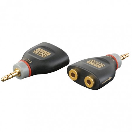 DAP Audio XGA44 - mini-jack/M stereo to 2 x mini-jack/F, incl. 4 x 10 kOhm resistors - 1