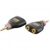 DAP Audio XGA44 - mini-jack/M stereo to 2 x mini-jack/F, incl. 4 x 10 kOhm resistors - 1