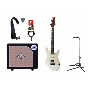 Gitara Elektryczna + Wzmacniacz 15W Kabel Zestaw 717 - 1