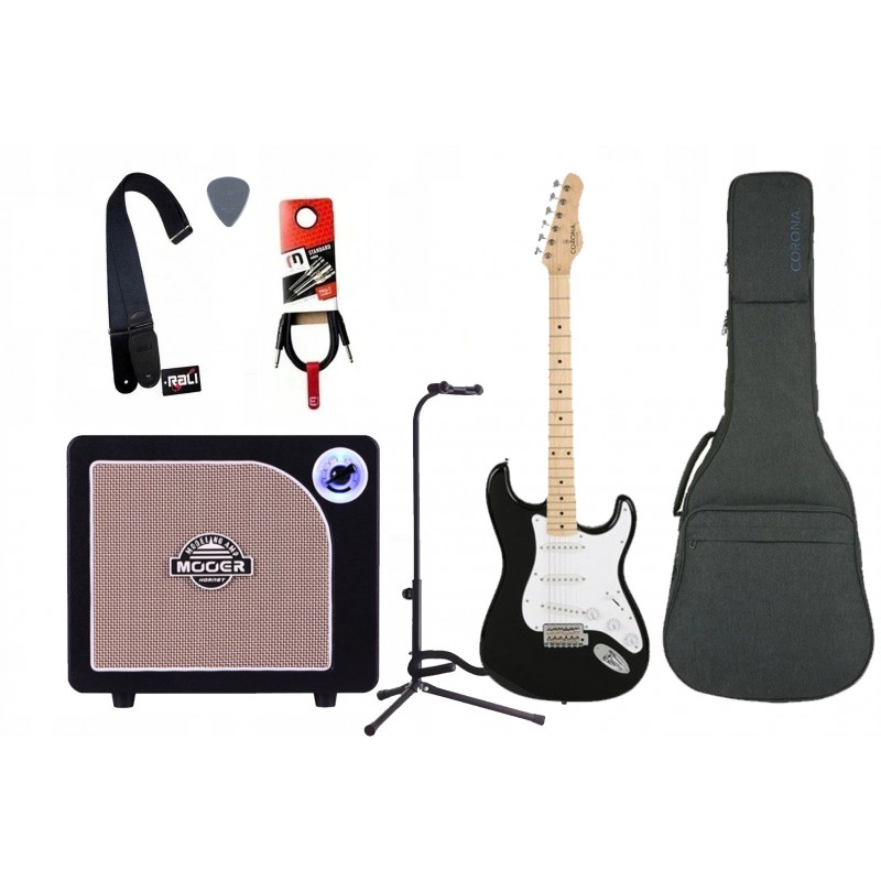 Gitara Elektryczna + Wzmacniacz 15W Kabel Zestaw 718 - 1