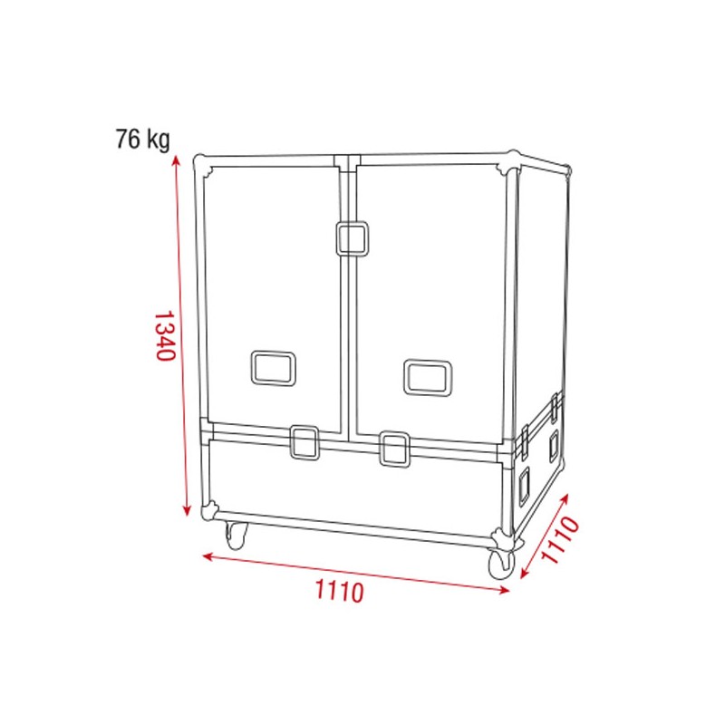 Showgear Case for 100 cm Mirror Ball - 4 Showgear Case for 100 cm Mirror Ball - 4