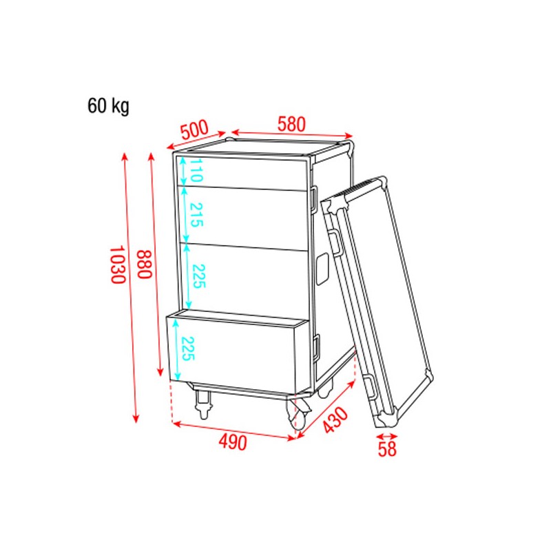 Showgear Drawer Case 16U - 7 Showgear Drawer Case 16U - 7
