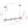 Showgear PCM4555L-2 Dual Screen Ceiling Mount Long - 2 Showgear PCM4555L-2 Dual Screen Ceiling Mount Long - 2