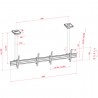 Showgear PCM4555S-2 Dual Screen Ceiling Mount Short - 2 Showgear PCM4555S-2 Dual Screen Ceiling Mount Short - 2