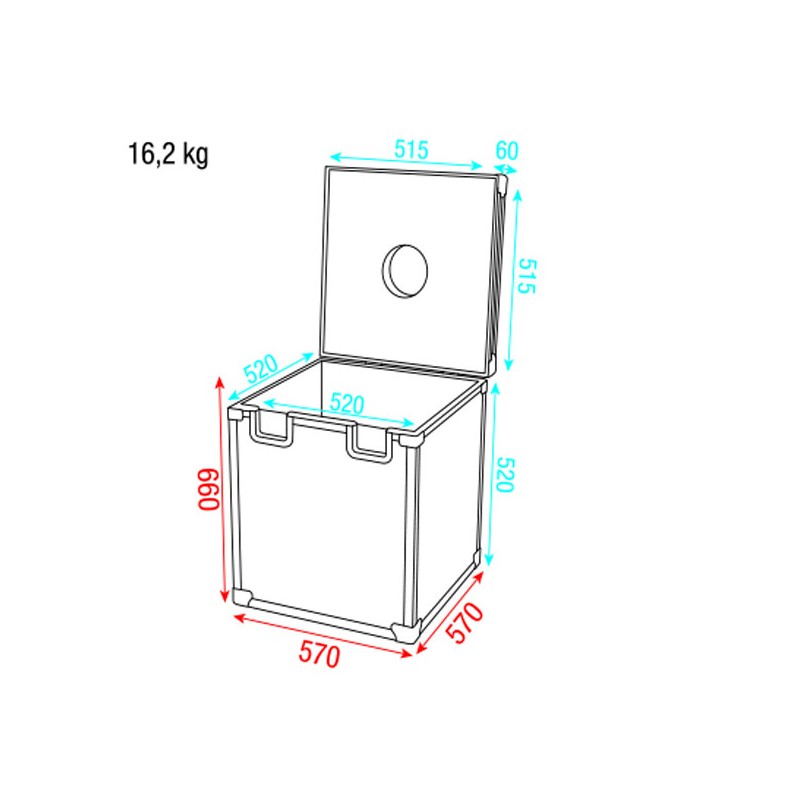 Showgear Case for 50 cm Mirror Ball - 2 Showgear Case for 50 cm Mirror Ball - 2