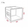 Showgear Double Door Case - 8U, ABS - 2
